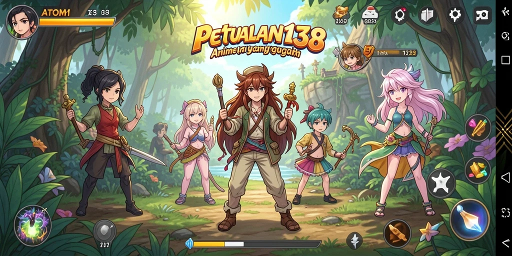 Gameplay seru dalam ATOM138 yang menampilkan karakter anime favorit.