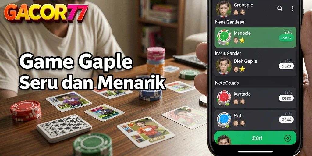 Screenshot dari gameplay Gaple yang seru dan interaktif.