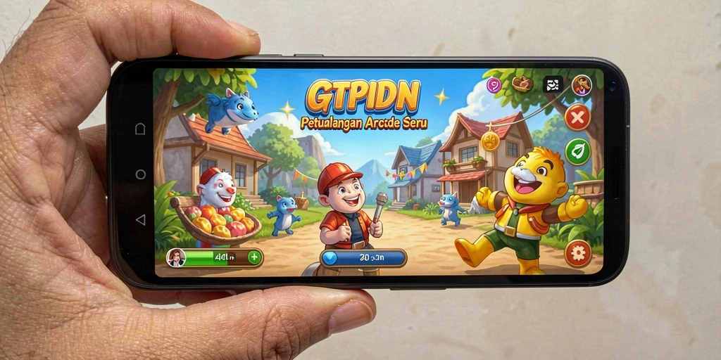 Screenshot GTPIDN menunjukkan aksi seru gameplay arcade.