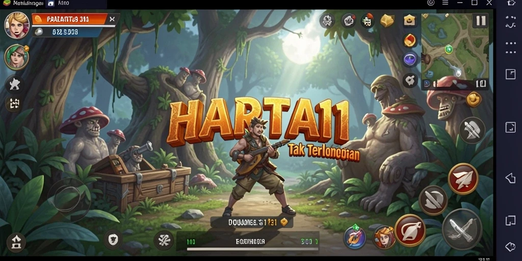 Gameplay HARTA11 yang menampilkan eksplorasi dan pertarungan seru.