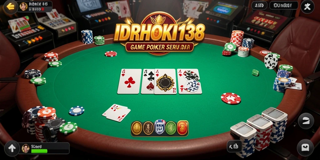 Tangkapan layar IDRHOKI138 menampilkan gameplay poker yang seru dan interaktif.