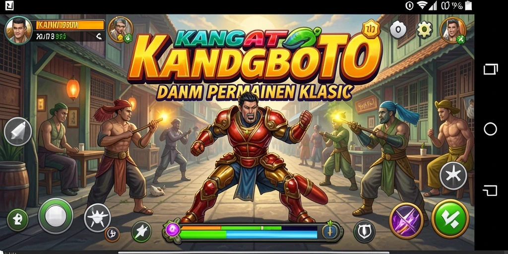 Tampilan aksi seru dalam KANGTOTO dengan karakter beraksi.