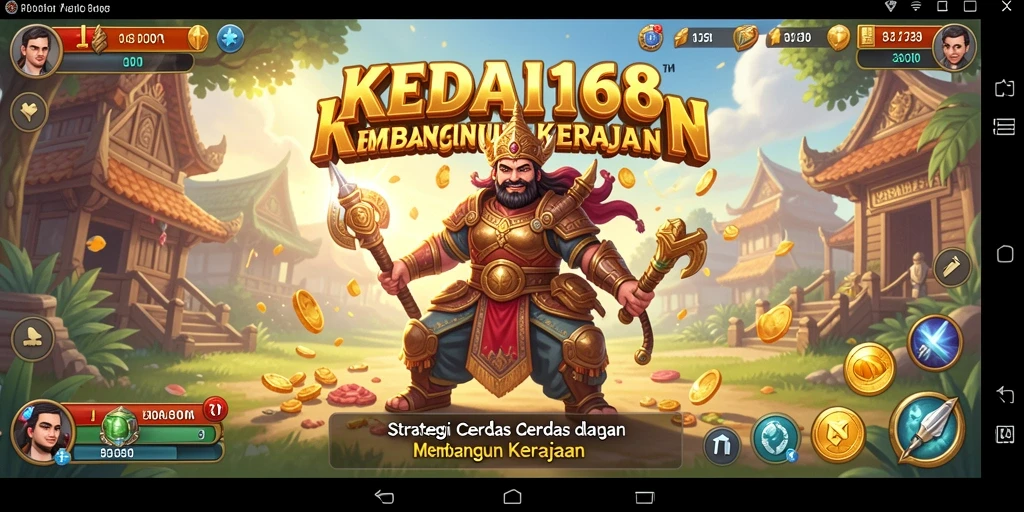 Tangkapan layar gameplay KEDAI168 menampilkan pertempuran strategis yang intens.