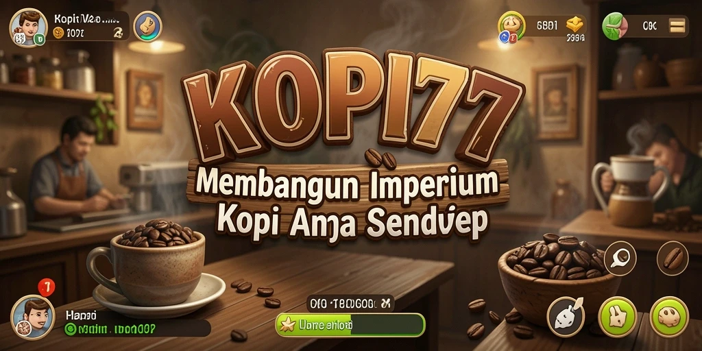 Tampilan gameplay KOPI77 dengan suasana kafe yang menawan.