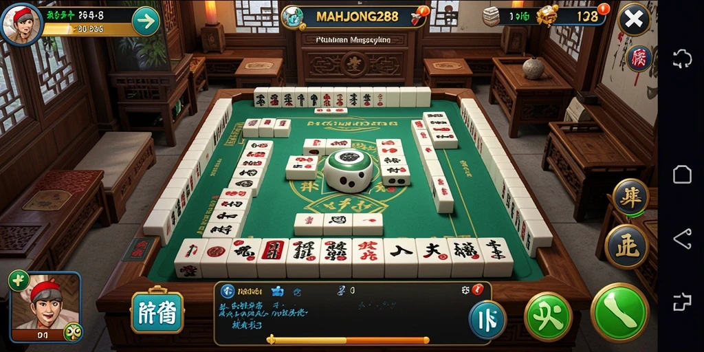 Screenshot gameplay yang menampilkan petualangan menarik dalam MAHJONG288.